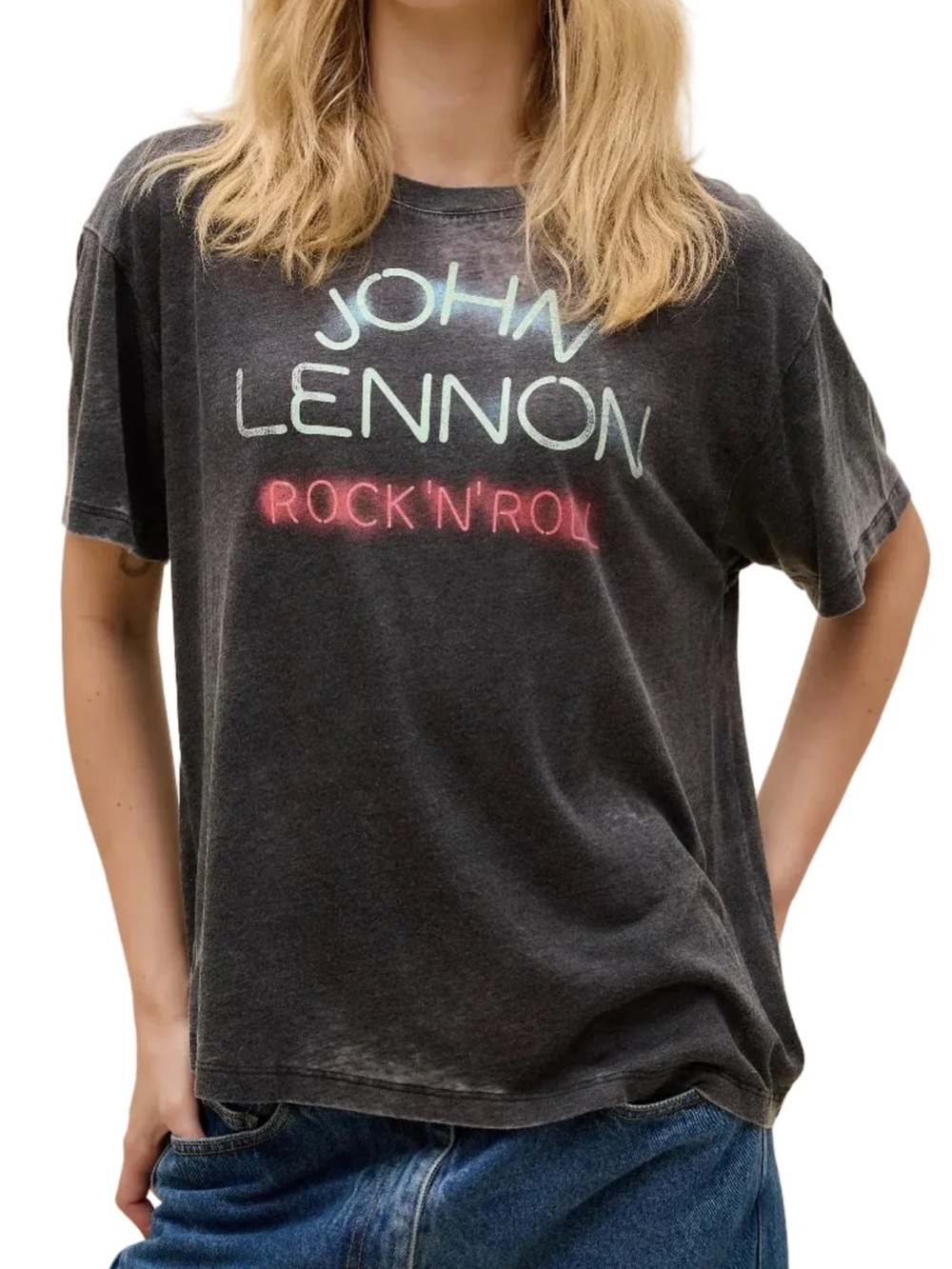 John Lennon Rock N Roll Burnout Tee